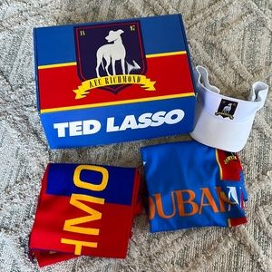 Ted Lasso gift box - jersey, visor, scarf - brand new